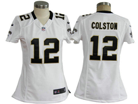 Nike Game White nfl Women Jerseys New Orleans Saints 12 Marques Colston